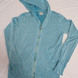 Sundry Teal Casual Hoodie